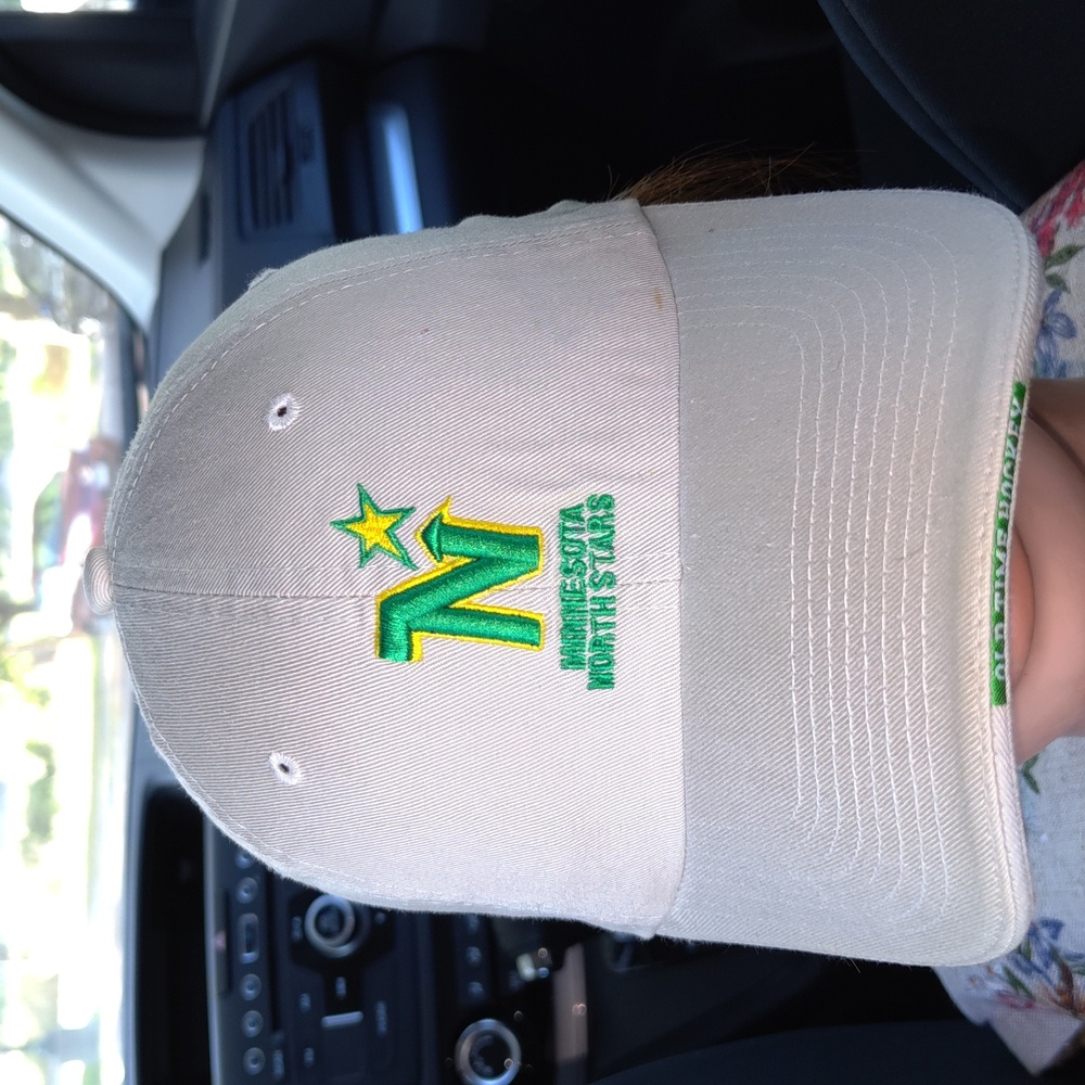 Vtg Old Time Hockey NHL Minnesota North Stars Embroidered Logo Strapback Hat Cap